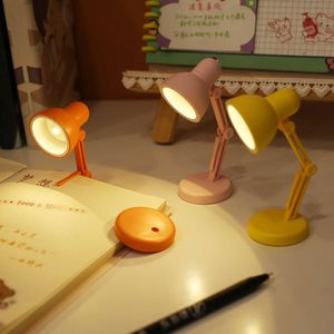 Ny LED -mini skrivbordslampa fällbar magnetisk nattljus sovrumsstudie läser boklampor med klipp ögonskydd sängljus