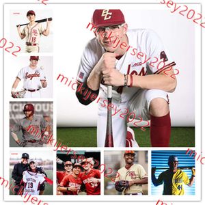 Pete Frates Boston College Eagles Baseball Jersey 5 Chris Markovich 12 Owen Deshazo 9 Aidan Harrington Custom Stitched Boston College Jerseys