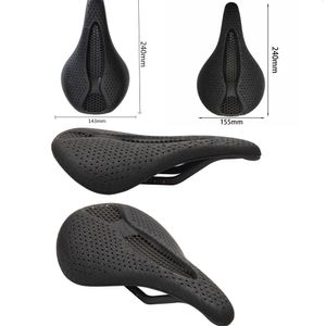 Bisiklet Saddle 3D Baskı Yarış Sökü Mtbroad Bisiklet Sele Ultralight Yumuşak İçi Boşluk Konforlu Bisiklet Koltuğu Yastık 240319