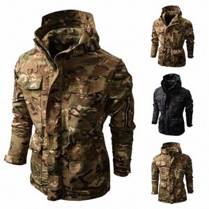 classic Men Tactical Jacket Fi Casual Camo Hooded Outdoor Shooting Sports Mountaineering Suit Winter Windproof Coat E2Cy#
