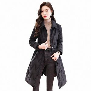 femminile inverno nuovo casual piumino da donna nero Lg maniche cappotti cappotti monopetto di alta qualità 2023 P4Z3 #