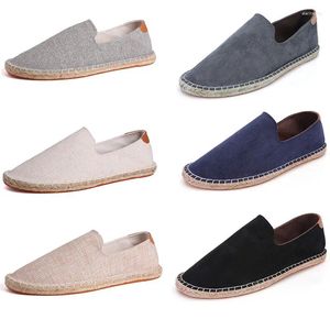 Casual Shoes Espadrilles Women Patchwork Slip On Summer Men loafers Breattable Canvas Jute Wrapped Unisex Outwear