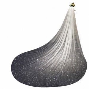 bling bling brudslöjor glittrande vit champagne lg katedral glitter bröllop slöja med kam 1 nivå velo de novia 350 cm 93zz#