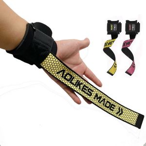 1 Pair Anti-slip Weight Lifting Straps Gym Sport Wristband Hand Palm Protect Weightlifting Wrist Wraps Support Deadlift Bands 240322