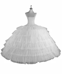 novo 6 Hoops Big White Quinceanera Dr Petticoat Super Fluffy Crinoline Slip Underskirt para vestido de baile de casamento 92iL #