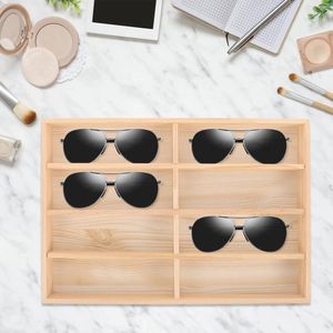 Decorative Plates Solid Wood Glasses Case Sunglasses Organizer Display Stand Tray Trays Storage Wooden