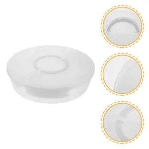 Dinnerware Define plástico redondo transparente portátil pizza pizza caixa de armazenamento prato de doces com tampa transportadora transparente de estojo