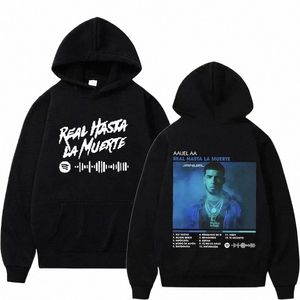 Rapper Anuel AA Hoodie Männer Frauen Hip Hop Vintage Cott Sweatshirt Fi Winter Übergroßen Hoody Pullover Streetwear Kleidung p467 #