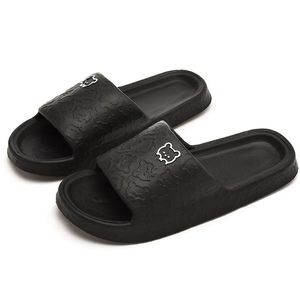 Chinelos de urso homens flip flops dos desenhos animados sapatos de nuvem para mulher interior ao ar livre usar macio grosso praia slides sandálias 240328