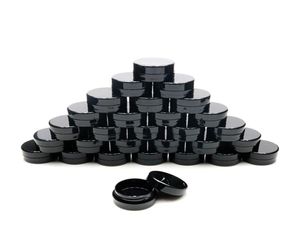 Kapaklı Boş Kozmetik Kaplar 3G Plastik Küçük Doldurulabilir Seyahat Şişesi Sızıntı Kanıtı Yuvarlak Siyah Kavanozlar Slime Numune Losyon 1384657