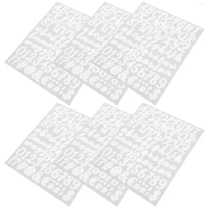 Envoltório de presente alfabeto adesivos letras números diário suprimentos scrapbook letras adesivo para casa