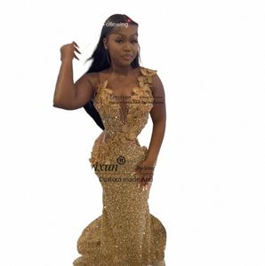 sparkly Beaded Floral Mermaid Prom Dr Sexy Sleevel Sequin Beaded Shiny Formal Evening Party Gowns Dubai Arabic Robe De Bal Y4I8#