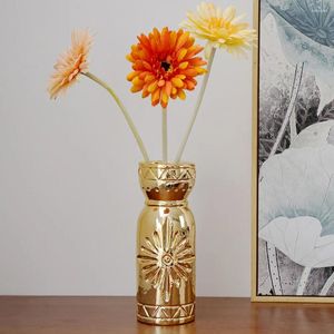 Vaser vas europeisk stil solros bord hydroponics skrivbord nordisk keramisk arrangemang containrar dekor
