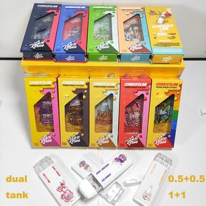 choice lab labs dual tank disposable pen 1ml 2ml empty disposables cartridge cartridges carts ceramic coil 280mah rechargeable battery pakaging