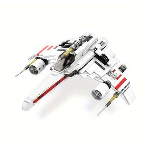 Estrela plano militar série e-wing espaço lutador aeronaves coleção bloco de construção modelo brinquedos diy melhores presentes