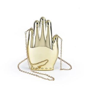 Lovely Palm Shaped Acrylic Bag Fashion Dinner Bag Womens Chain Oblique Crossbody Bag Cute Evening Bag 240321