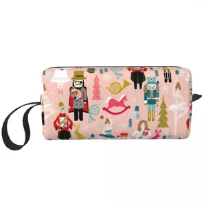 Borse portaoggetti Viaggio Schiaccianoci Ballerina Borsa da toilette Trucco carino Organizzatore cosmetico Custodia per kit Dopp di bellezza per donna