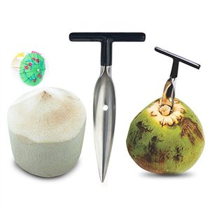 Coconut Opener Stainless Steel Coconut Tools Durable Knife Water Punch Tap Drill Straw Hole Opener Kichen Accessories LX6419