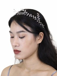 chic Sier Opal Headbands Simple Rhinestes Hairbands Handmade Women Hair Pieces Wedding Hair Accories Bridal Hair Vine s2et#