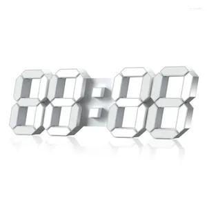 Table Clocks 3D Modern Digital LED Wall Clock 24/12 Hour Display Timer Alarm Home Office Room E65B