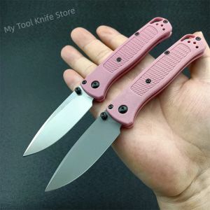 BM 533BK Pocket Folding Knife 2.82 "CPM-S30V Drop Point Sharp Blade Pink Grivory Handle Outdoor Multi Utility Tool