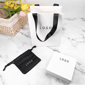 Caixas de jóias de designer de luxo colar pulseira brincos caixa de presente original conjunto com bolsa exibição de jóias