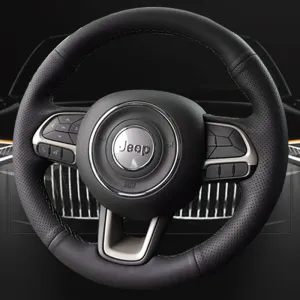 Capa personalizada para volante de carro, para jeep compass 2017 2018 renegade 15-18 fiat toro 17-19 tipo 15-19, interior do carro