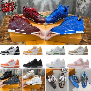 Designer Men Women Casual Shoes Leather Lace Up luxury velvet suede Black White Pink Red Blue Yellow Green Mens Womens Trainers Sports Sneakers Fashion Platform Shoe