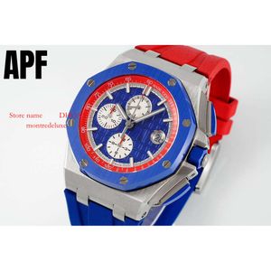 Chronograph Superclone Watch Movement Men's Time 44mm APS Automatisk mekanisk Titan 26400 Alloy Steel Factory Series Designers 350 Montredeluxe