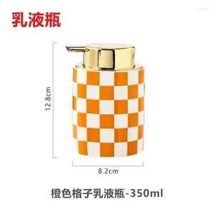 Liquid Soap Dispenser Decoration Shower Ceramic Bottle Shampoo Emulsion Gel Square Bathroom Supplies Press