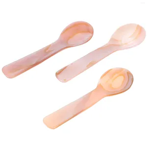 Spoons 3 Pcs Handcrafted Mother-of-pearl Caviar Spoon Small Soup Rice Home Shell Meal No Paint