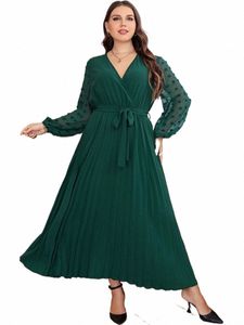 زائد الحجم الحفل دكتور النساء الصيف الخامس شبكة الدانتيل شاهد من خلال LG sleeve shiff مطوية DR عالية الخصر MAXI LG DRES M1PO#