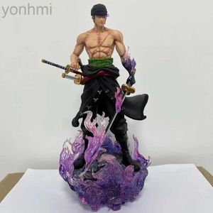 Anime Manga 35cm 2023new Anime One Piece Roronoa Zoro Exchangeable Figure Pvc Model Toys Doll Collectible Ornaments Christmas Gifts 24329
