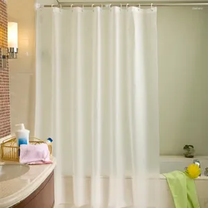 Shower Curtains Transparent Curtain PEVA Bathroom Bath Screens Waterproof Products With Hooks
