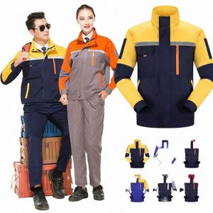 Odzież robocza dla mężczyzn LG Rękaw roboczych mundurów zużycia noszenia roboczego fabrycznego warsztatów mechanicznych kombinezon roboczych H1NF#