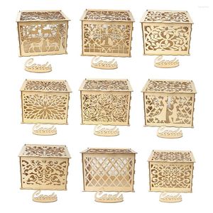 Party Supplies Wedding Card Box DIY Bridal Decoration With Lock Envelop Gift Boxes For Reception Birthday JM01370