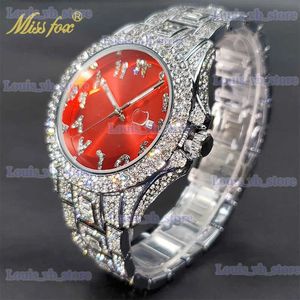 Другие часы MISSFOX Red Color Женские Последние модные оригинальные брендовые женские часы es Iced Out Diamond Reloj Mujer Elegante Gift New In T240329