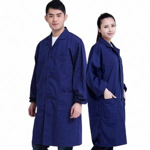 lab coat blue women men lab supplies female male medical uniforms lg sleeve medical robes work uniforms AA875 w74J#