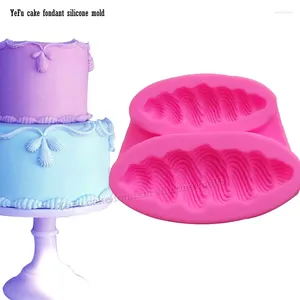 Baking Moulds Lace Border Sugar Decoration Tool For Wedding Party Cake Fondant DIY Silicone Decorating F0889