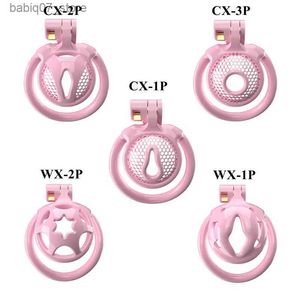 Other Massage Items Super Small Chasty Cage for Sissy Toys CB Lock with 5 Size Penis Rings Eric Slave Cock Cage Sex Toi for Man Pink Chasty Q240329