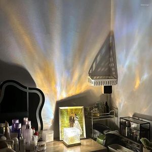 Nattlampor ljus projektor färg byte lamp havsvåg med 16 färger fjärrkontroll för ett avkopplande hem lugnande