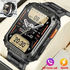 Wristwatches 2024 New Military Watch 3ATM Waterproof Watches AI Voice Bluetooth Smart Watch Men Sports For Men Watch Clock For Android IOS 24329