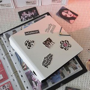 A5 A4 Notebook Binder Set Pocard Holder 3inch Idol Cards Storage Cover and 50 Inner Page Kpop Po Album Stationery Supplies 240329