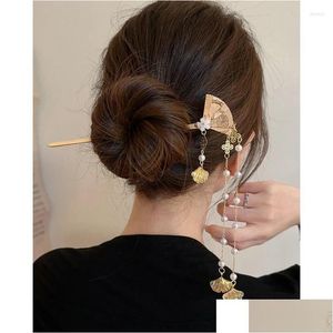 Klipsy do włosów Barrettes klasyczne chińskie szpilki patyków dla kobiet motyl kwiatowy gwiazda świeże ręcznie robione do włosów akcesoria biżuterii orna otts3j