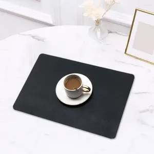 Table Mats Kitchen Decor Accessories Oil-proof Double-sided Placemat For Home Easy-to-clean Heat Insulation Mat Waterproof Solid