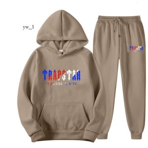 Trapstar Tracksuit Designer Hoodie Letter Printed Men's and Women's Multi-Color Warm Two-Piece Loose Fitting Hoodie Pants Jogging Set 100% Cotton 1003