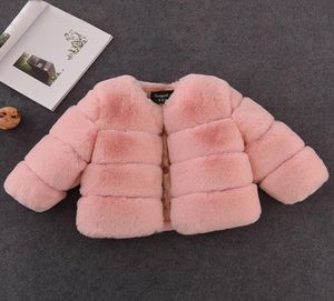 New Winter Girls Fur Coat Elegant Baby Girl Faux Fur Jackets And Coats Thick Warm Parka Kids Outerwear Clothes Girls Coat2937105