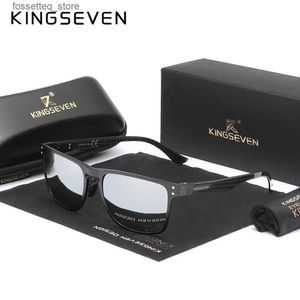 Solglasögon Kingseven aluminiumlegering Mens solglasögon högkvalitativa lyxpolariserade UV400 -glas som används för att köra sporttillbehör Kvinnor gåvor L240322