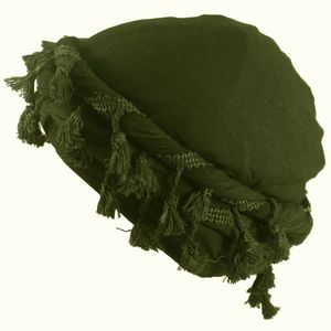 Turbante forrado de cetim com borlas, camada dupla, touca de cauda torcida, durag para homens, mulheres, gorro de dormir, capa de cabelo para quimioterapia, chapéu para perda de cabelo