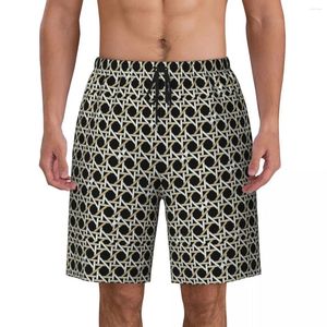 Herr shorts baddräkt abstrakt geometriska fashiont-toryserar ombord sommaren lyxig b-churchs retro strand män snabba torra stammar